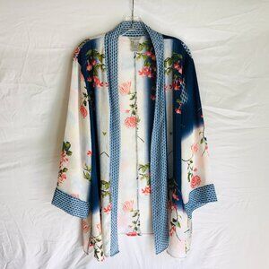 MULTIPLES Women's Size 1X Open Floral Cardigan Cover Up Kimono
